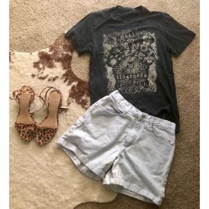Oija Board T-shirt and Denim Shorts